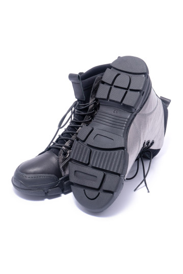 Черевики жіночі Welfare 0226-1921 BLACK PLATINUM LEATHER SYH TBN