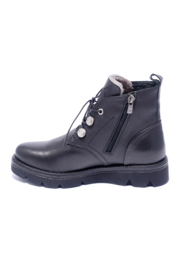 Черевики жіночі Welfare 0394-4006B KRK 01 BLACK LEATHER