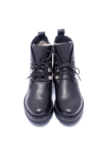 Черевики жіночі Welfare 0394-4006B KRK 01 BLACK LEATHER