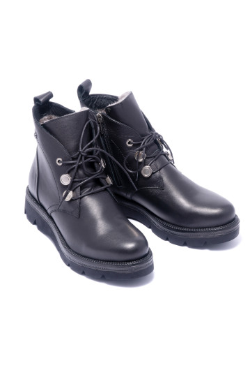 Черевики жіночі Welfare 0394-4006B KRK 01 BLACK LEATHER