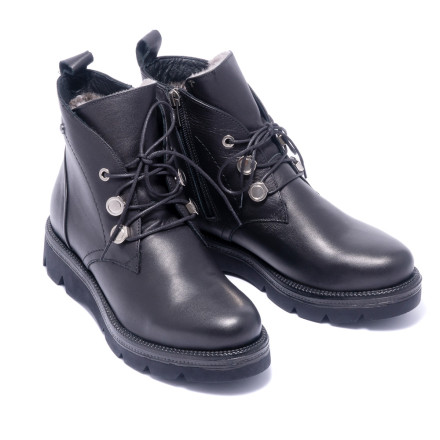 Черевики жіночі Welfare 0394-4006B KRK 01 BLACK LEATHER