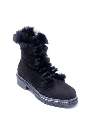 Черевики жіночі Welfare 0413-20116 KRK BLACK SUEDE ICE TBN