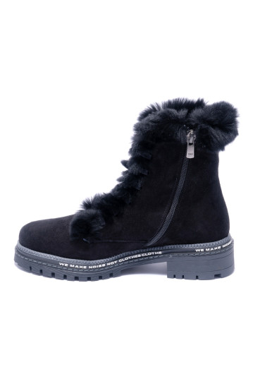 Ботинки женские Welfare 0413-20116 KRK BLACK SUEDE ICE TBN