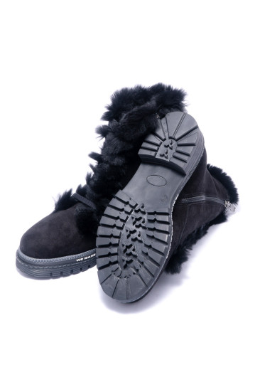Ботинки женские Welfare 0413-20116 KRK BLACK SUEDE ICE TBN