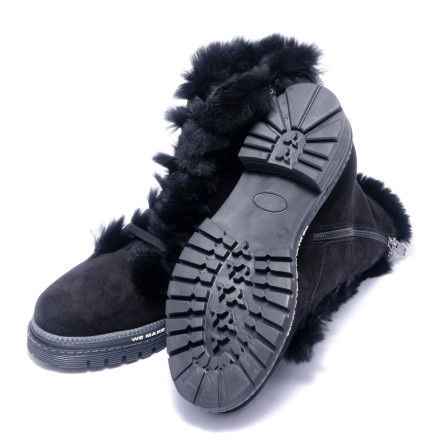 Черевики жіночі Welfare 0413-20116 KRK BLACK SUEDE ICE TBN