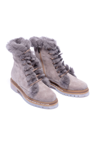 Ботинки женские Welfare 0413-20116 KRK R026.TR050 MINK SUEDE ICE TBN