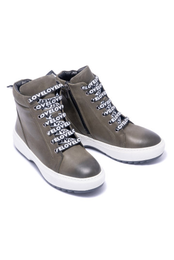 Ботинки женские Welfare 0445-201903YN 88 KHAKI LEATHER
