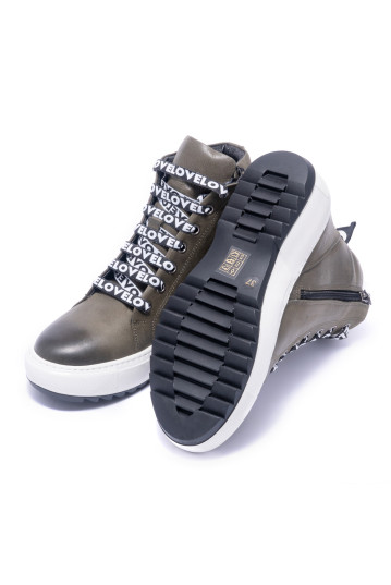 Ботинки женские Welfare 0445-201903YN 88 KHAKI LEATHER
