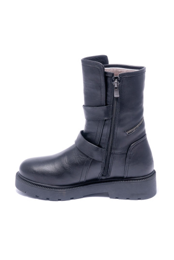 Ботинки женские Welfare 0445-201985 KRK 01 BLACK LEATHER