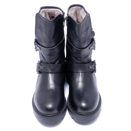 Черевики жіночі Welfare 0445-201985 KRK 01 BLACK LEATHER