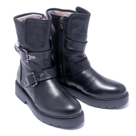 Черевики жіночі Welfare 0445-201985 KRK 01 BLACK LEATHER