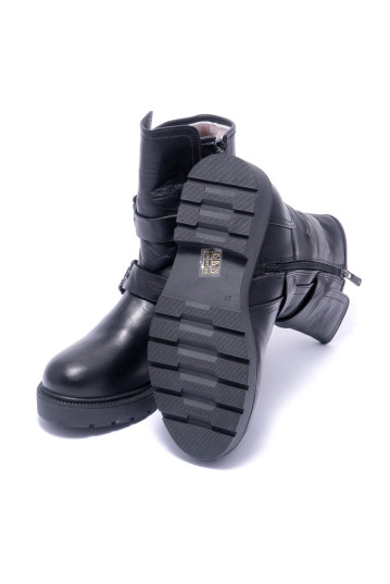 Ботинки женские Welfare 0445-201985 KRK 01 BLACK LEATHER