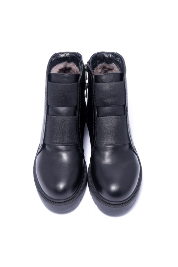 Ботинки женские Welfare 0445-201986 KR 01 BLACK LEATHER