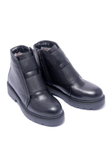 Ботинки женские Welfare 0445-201986 KR 01 BLACK LEATHER