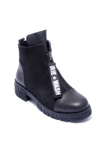 Черевики жіночі Welfare 0618-7054 KRK 01.82 BLACK LEATHER BLACK NUBUCK