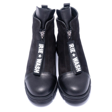 Черевики жіночі Welfare 0618-7054 KRK 01.82 BLACK LEATHER BLACK NUBUCK