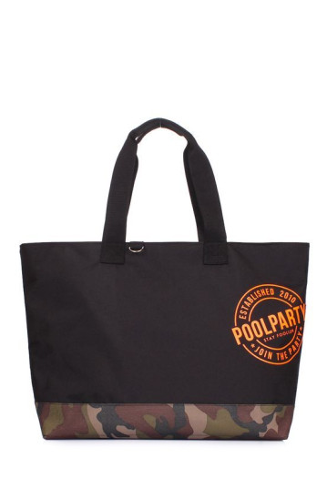 Жіноча сумка POOLPARTY riot-black-camo