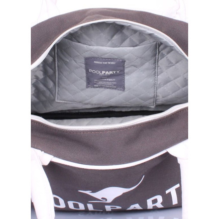 Жіноча сумка POOLPARTY pool-16-white-grey