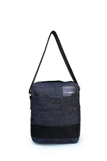 Сумка чоловіча POOLPARTY pool94-black-blue-jeans