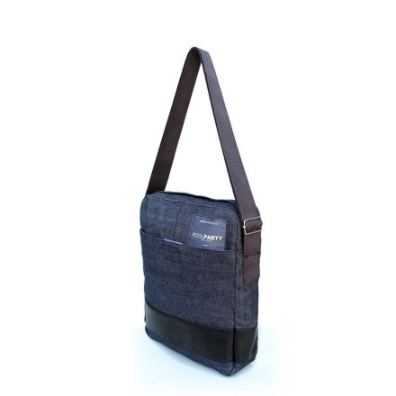 Сумка чоловіча POOLPARTY pool94-black-blue-jeans