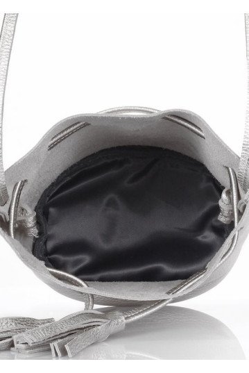Жіноча сумка POOLPARTY bucket-silver