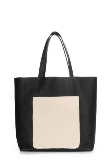 Жіноча сумка POOLPARTY mania-black-beige