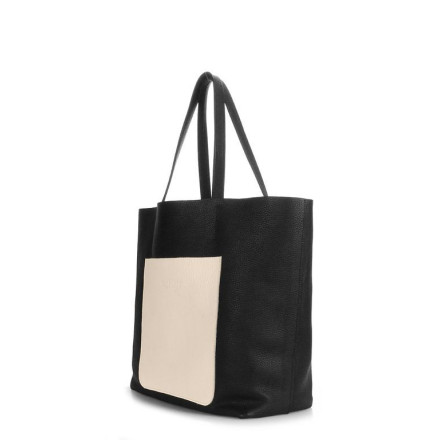 Жіноча сумка POOLPARTY mania-black-beige