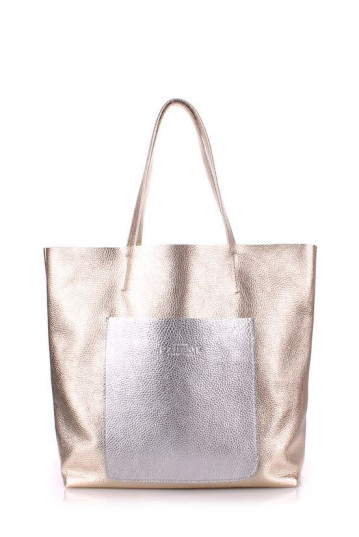 Жіноча сумка POOLPARTY mania-golden-silver