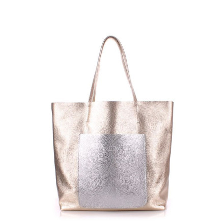 Жіноча сумка POOLPARTY mania-golden-silver