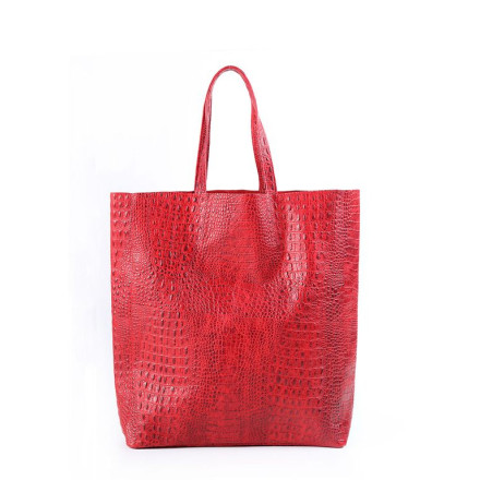 Жіноча сумка POOLPARTY leather-city-croco-red