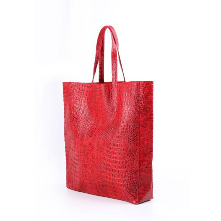Жіноча сумка POOLPARTY leather-city-croco-red