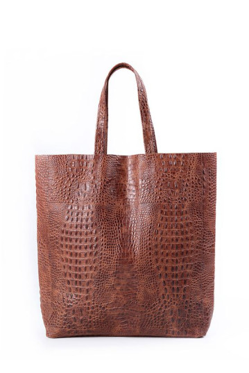 Жіноча сумка POOLPARTY poolparty-city-croco-brown