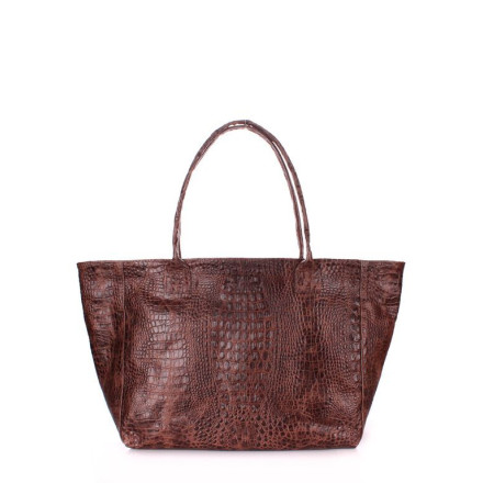 Жіноча сумка POOLPARTY poolparty-desire-croco-brown