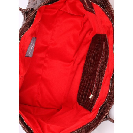 Жіноча сумка POOLPARTY poolparty-desire-croco-brown