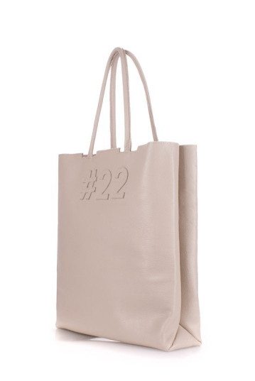 Сумка женская POOLPARTY leather-number-22-beige