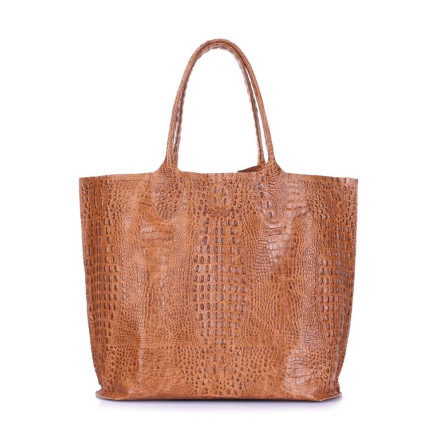 Жіноча сумка POOLPARTY amphibia-croco-beige