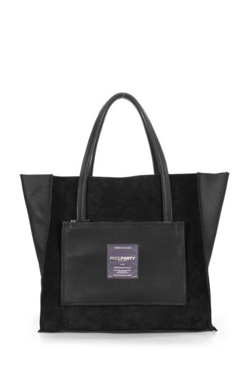 Жіноча сумка POOLPARTY soho-insideout-black-velour