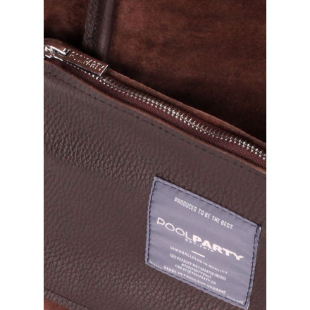 Жіноча сумка POOLPARTY soho-insideout-brown-velour