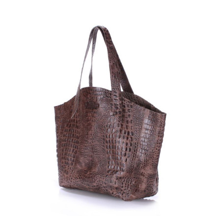 Жіноча сумка POOLPARTY poolparty-fiore-crocodile-brown