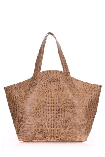 Жіноча сумка POOLPARTY poolparty-fiore-crocodile-beige