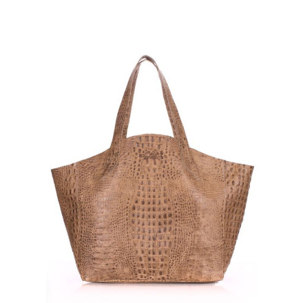 Жіноча сумка POOLPARTY poolparty-fiore-crocodile-beige