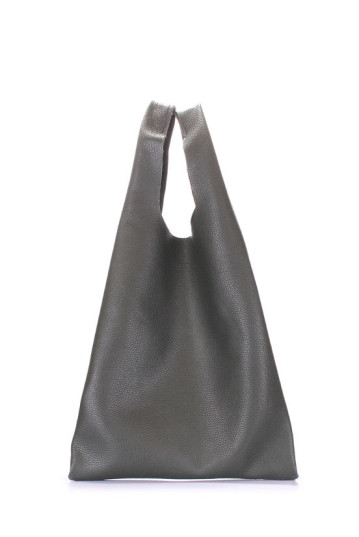 Жіноча сумка POOLPARTY leather-tote-khaki