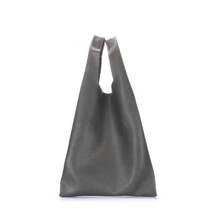 Жіноча сумка POOLPARTY leather-tote-khaki