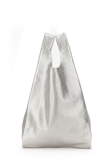Жіноча сумка POOLPARTY leather-tote-silver