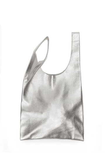 Жіноча сумка POOLPARTY leather-tote-silver