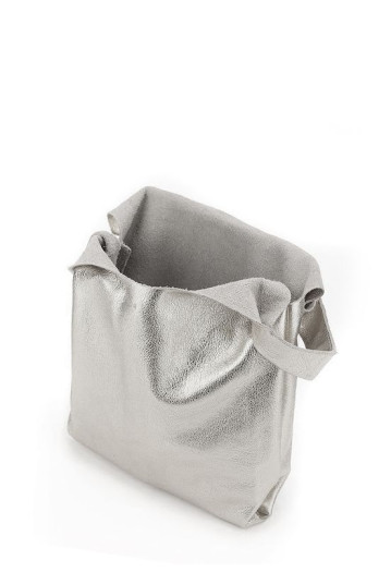 Жіноча сумка POOLPARTY leather-tote-silver