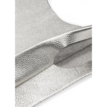 Жіноча сумка POOLPARTY leather-tote-silver