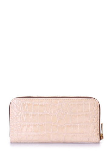 Кошелек женский POOLPARTY croco-beige-wallet