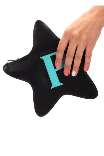 Косметичка-клатч POOLPARTY star-black-blue