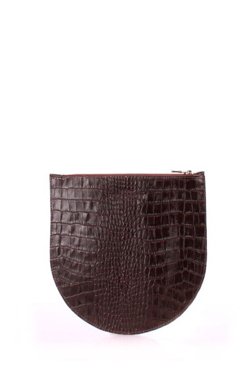 Косметичка-клатч POOLPARTY cosmetic-pp1-croco-brown